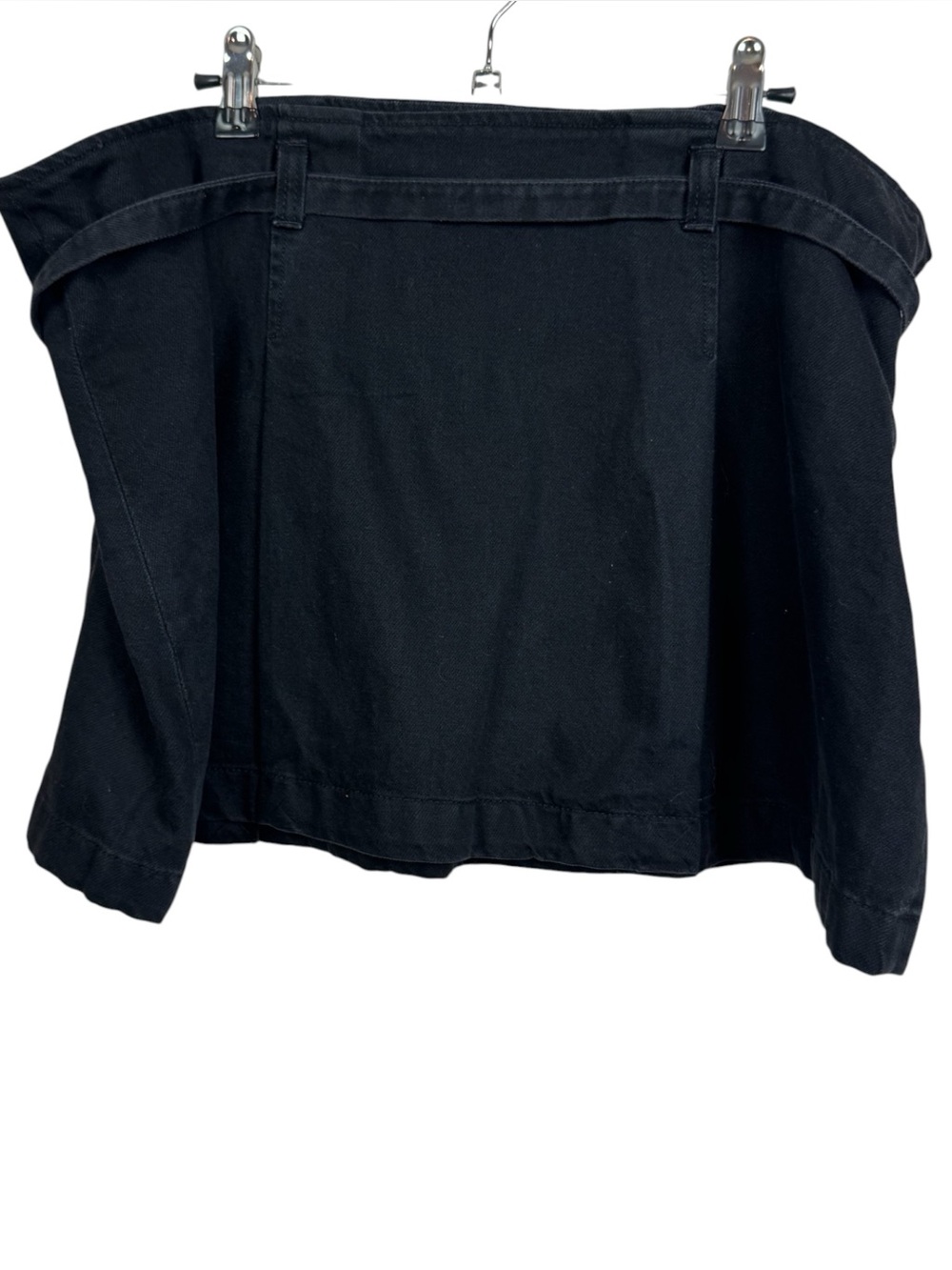 Gap black denim micro mini skirt w/belt sz 18